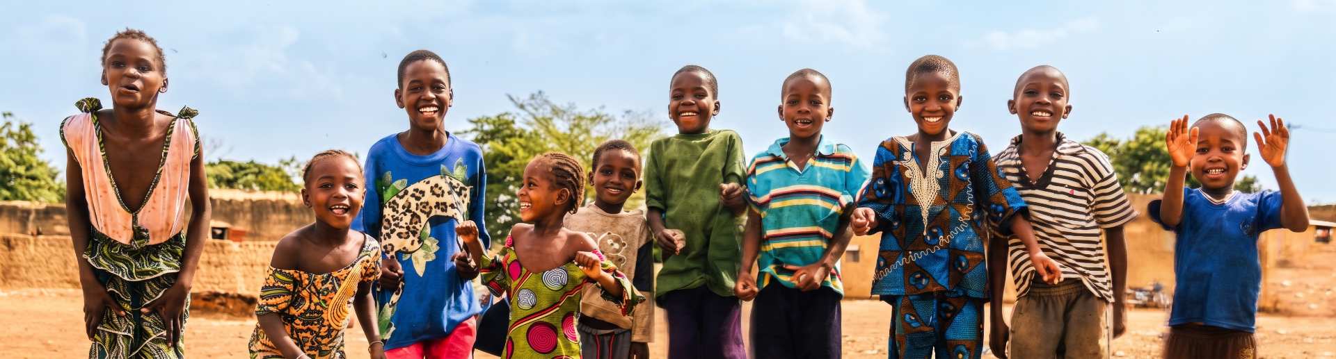 Lachende Kinder in Togo