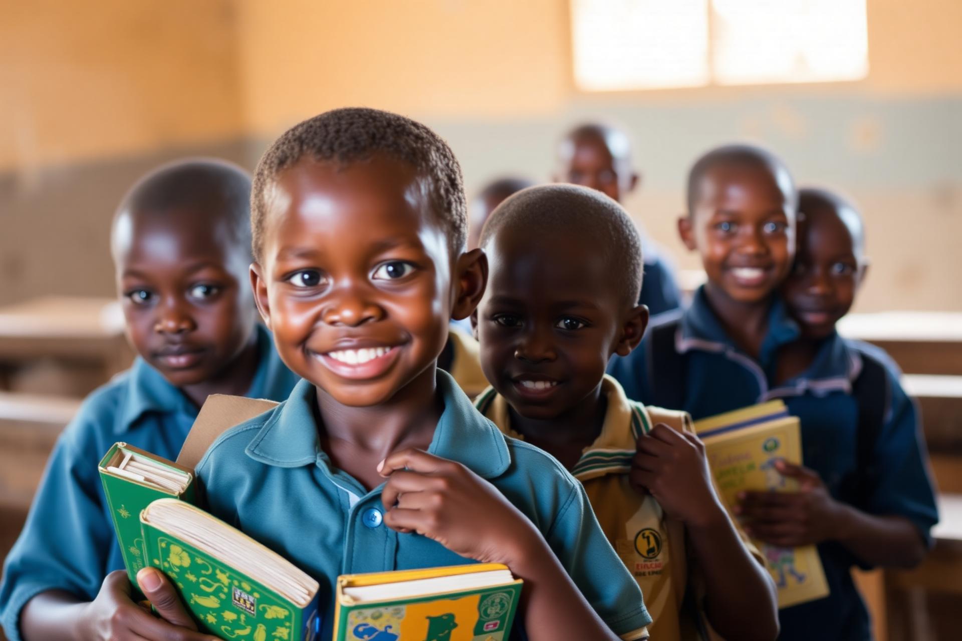 Kinder in Togo auf dem Weg zur Schule