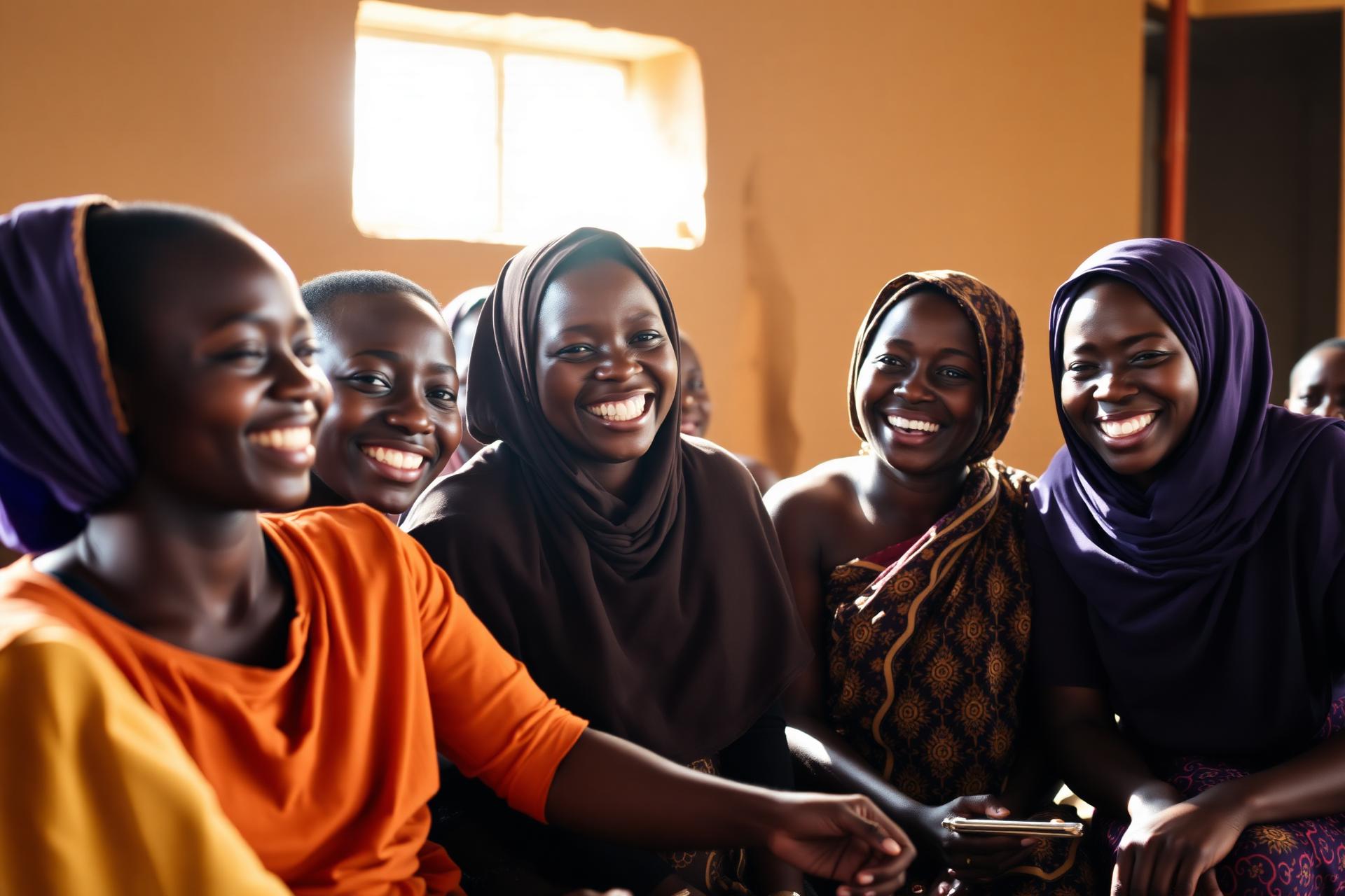 Junge Frauen in Togo gemeinsam beim Lernen