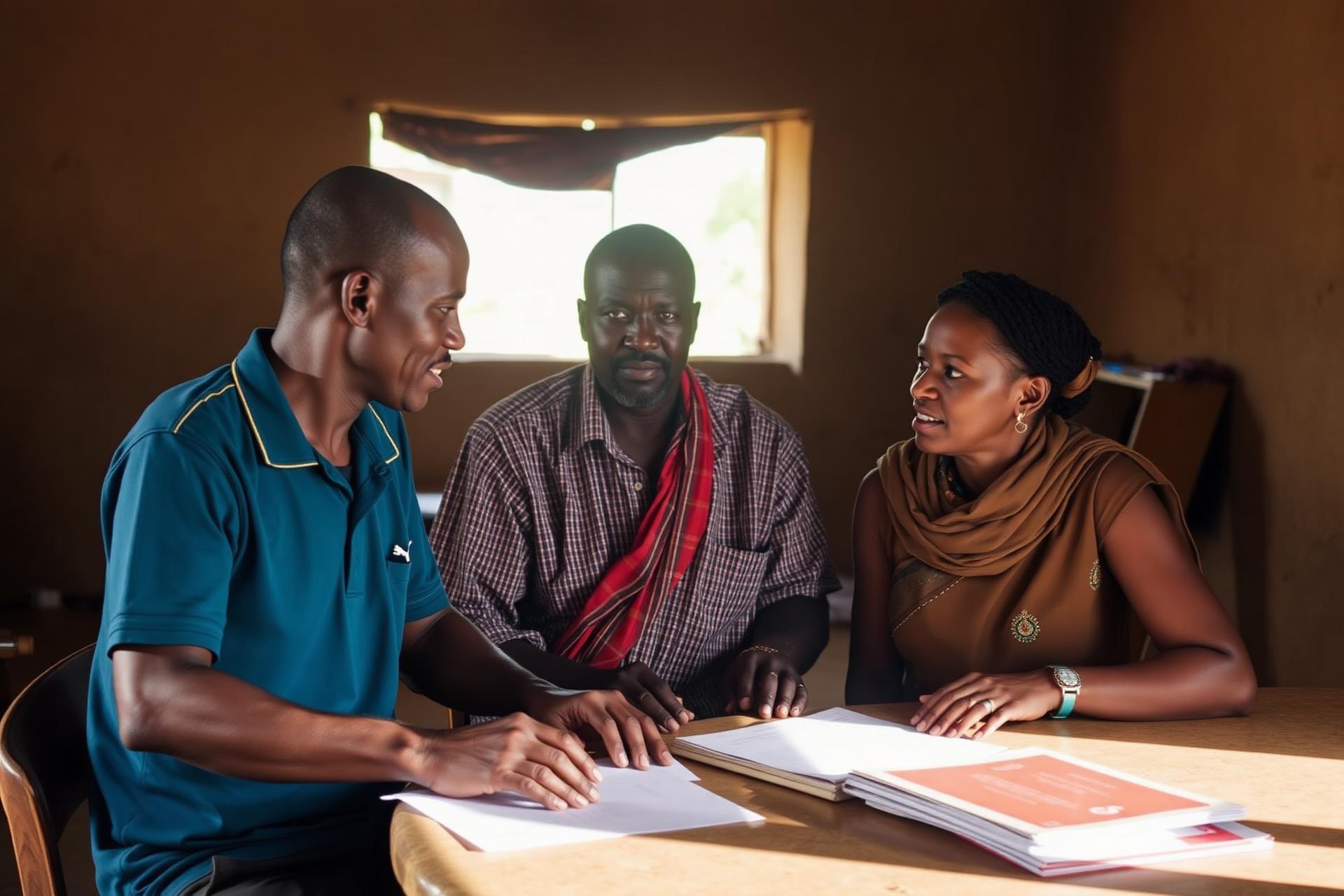Menschen aus Togo und Deutschland im Gespräch und in Zusammenarbeit